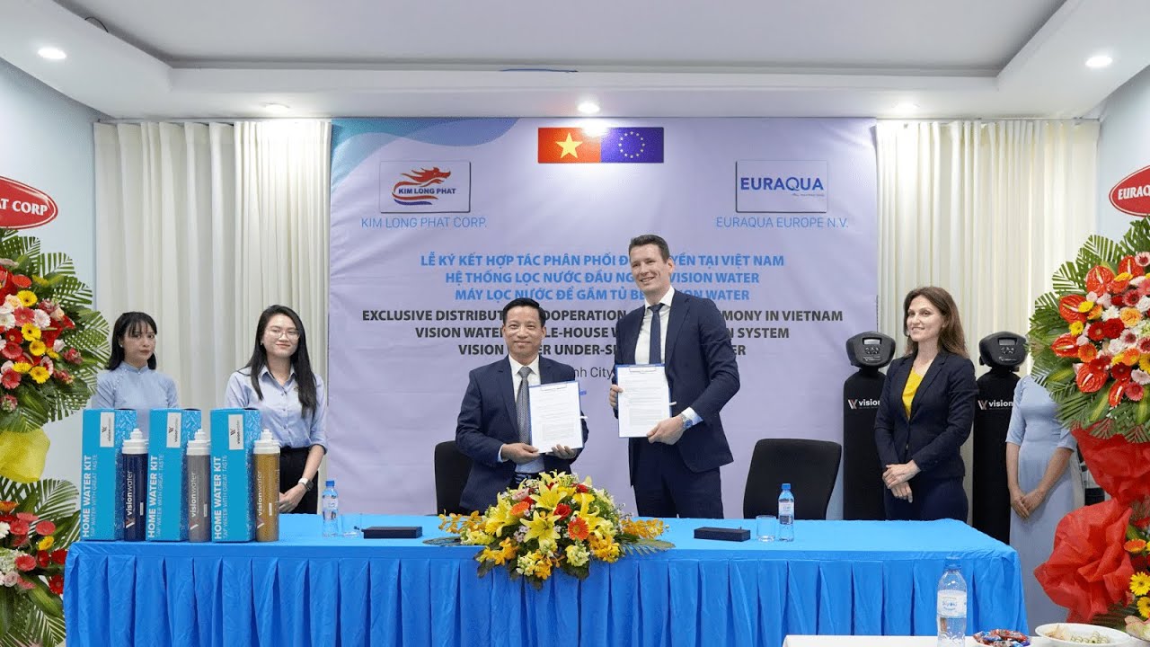 [HTV9] Kim Long Phát ký kết phân phối độc quyền sản phẩm dòng lọc nước Vision Water tại Việt Nam